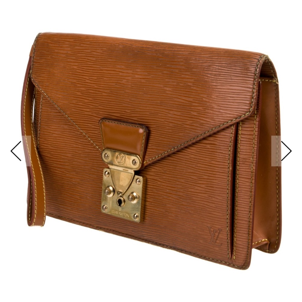 Louis Vuitton Tan Leather Men's Clutch